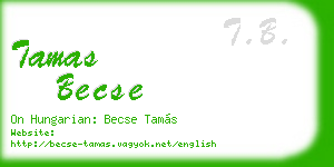 tamas becse business card